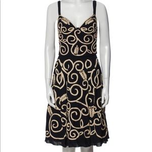 Louis Vuitton navy blue midi dress FR36